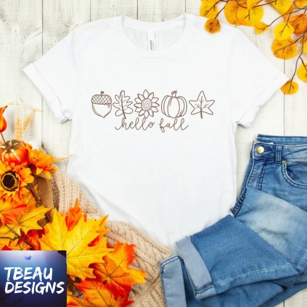 Hello Fall graphic tee NEW